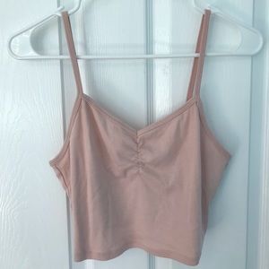 light pink cropped tank top
